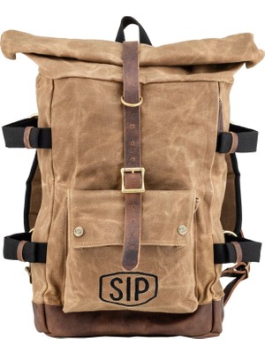 Sırt Çantası Mumlu Kanvas *kum Rengi* / Sıp