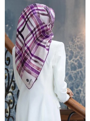 Vissona Tivil İpek Eşarp 51761 - 5 - 0026 - 0005 Pudra Karışık Desen