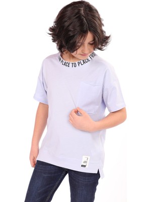 Toontoy Erkek Çocuk Yaka Baskılı Göğsü Cepli Tişört