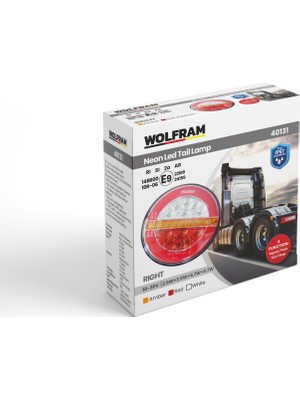 LED Yuvarlak 4 Fonksiyonlu Stop-Sinyal-Park-Geri Vites 10-30V E9 Belgeli Sağ
