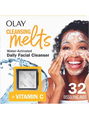 Olay Cleansing Melts + Vitamin C Cilt Temizleyici Çözünen Ped 32 Adet