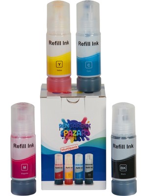 103 Mürekkep Epson L3110/L3111/L3150/L3151/L4150/L6190/L6160/L4160 KUTULU
(Muadil) 4 Renk (Siyah Kırmızı Mavi Sarı