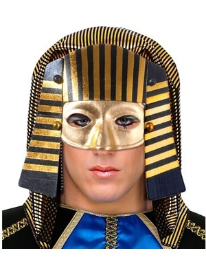 Ttt Mısırlı Maskesi Lastik Aparatlı Firavun Maskesi 21x23 Cm