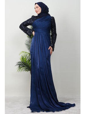 Giza Store Tülay Taşlı Abiye Lacivert