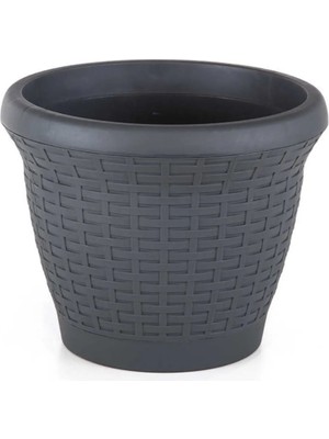 Fidan Sepetim Hasır Saksı 10 LT - Antrasit Renk