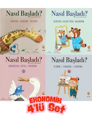 Sincap Kitap Nasıl Başladı? Her Şey Seninle Başladı 1-2-3-4 (4'lü Set-12 Kitap) 0-3 Yaş Okul Öncesi Masal Kitabı