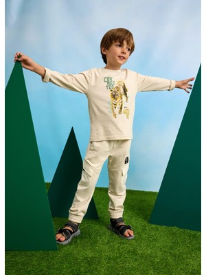 Mayoral Erkek Çocuk Cepli Jogger Eşofman Altı Bej