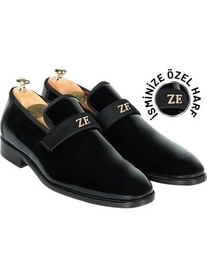 İstanbul Twingold Kişiye Özel Altın Harfli Erkek Smokin Ayakkabısı