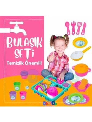 Deyido Candy & Ken Bulaşıklık Set - Mutfak Setleri - Ev Oyuncak Seti - Evcilik Mutfak Temizlik Oyunu 21 Prç