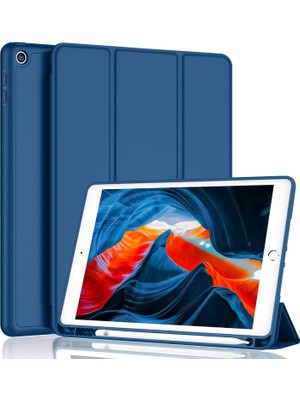 Five-E Apple iPad 6. Nesil 9.7 Inc (2018) Kalemlikli Uyku Modlu Yatay Standlı Stromix Smart Kılıf A1893