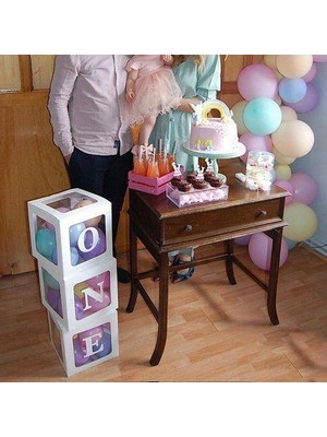 One Yazılı Şeffaf Kutu Harf Beyaz 25  cm