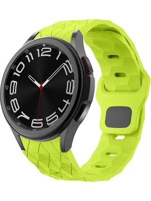 Samsung Galaxy Watch 4 5 6 7 Fe 40 40 44 Classic 42 43 46 47 mm Kordon Futbol Topu Prizma Dizayn Silikon 116