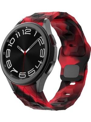 Samsung Galaxy Watch 4 5 6 7 Fe 40 40 44 Classic 42 43 46 47 mm Kordon Futbol Topu Prizma Dizayn Silikon 116