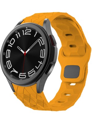 Samsung Galaxy Watch 4 5 6 7 Fe 40 40 44 Classic 42 43 46 47 mm Kordon Futbol Topu Prizma Dizayn Silikon 116