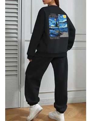 Van Gogh Sırt Baskılı Unisex Eşofman Takımı