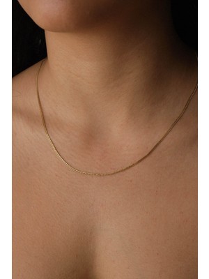 Byflorya Jewelry Çelik Hayalet Gurmet Zincir Kolye Minimal Kararmaz 1mm Günlük Kullanıma Uygun