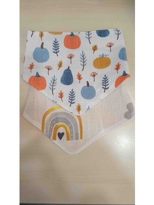 melosh Bebek Müslin Salya Önlüğü/ Fular Önlük/ Mama Önlüğü