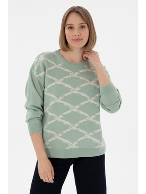 U.S. Polo Assn. Kadın Su Yeşili Kazak 50297432-VR048