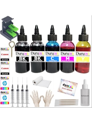 Duruınk Canon MG2550S, MG2551S, MG2556S (PG-545 CL-546) Kartuş Dolum Seti  5 Li Set 5X100ML Mürekkep