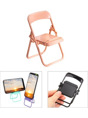Microcase AL4924 Mini Katlanır Sandalye Tasarım Telefon Standı Dekoratif Tutucu