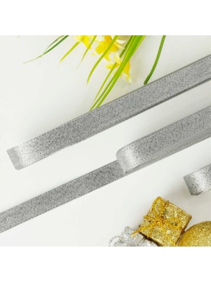 İpek Hobi 1 cm Gümüş Saten Kurdela 10 Metre Uzunluğunda