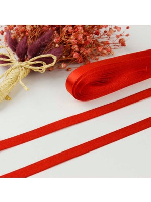 İpek Hobi 1 cm Kırmızı Saten Kurdela 30 Metre Uzunluğunda