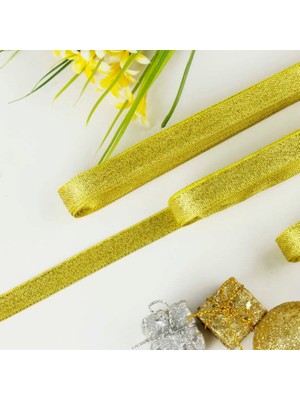 İpek Hobi 1 cm Altın ( Gold ) Saten Kurdela 30 Metre Uzunluğunda