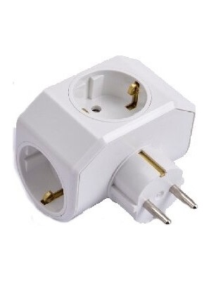 Viko Yonca Plus Beyaz Üçlü Topraklı Priz