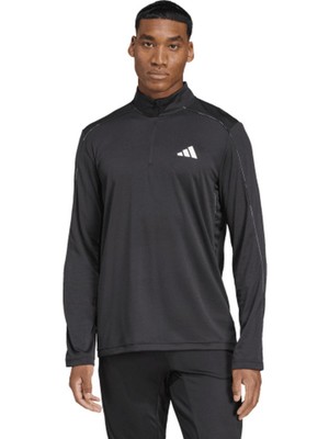 adidas Siyah Erkek   Sweatshirt CAMO 1/4 ZIP JE5695