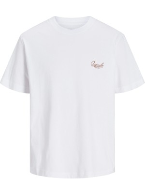 Jack & Jones Jorıslıngton Type Graphıc Back Tee Ss Cn Erkek Beyaz Tshirt 12273004-01