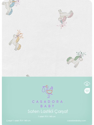 Casadora Baby Astra 100% Pamuk Saten Bebek Lastikli Çarşaf - 70X140 cm
