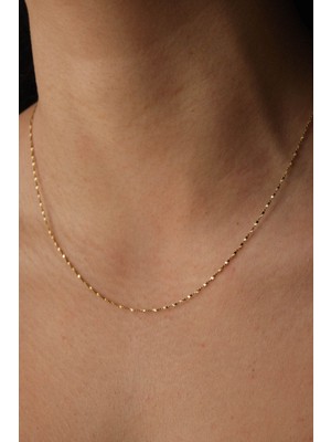 Byflorya Jewelry Çelik Ezme Burgu Zincir Kolye Kararmaz 1 mm Minimal Günlük Kullanıma Uygun
