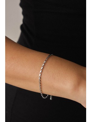 Byflorya Jewelry Çelik İnce Papağan Zincir Bileklik Kararmaz 17+4cm 2mm Günlük Kullanıma Uygun