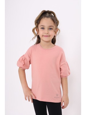 Toontoy Kız Çocuk Nakışlı Tişört