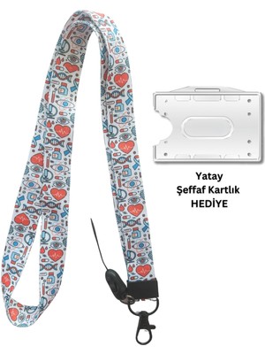 Doktorbonem Bilim Deney Laboratuvar Kart Askısı Yaka Kartı Boyun Askı İpi Telefon Askısı
