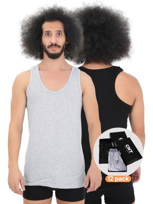 12 Adet Cnt Erkek Penye Atlet (Kutulu)