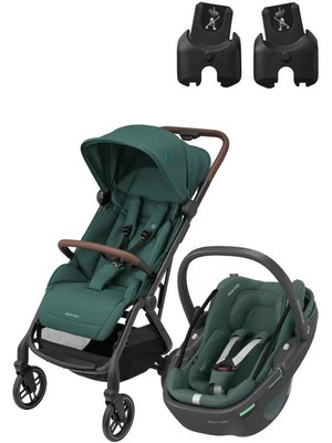 Maxi-Cosi Soho-Coral 360 Modüler Ana Kucaklı Ultra Kompakt  Seyahat Sistem Bebek Arabası Essential Green