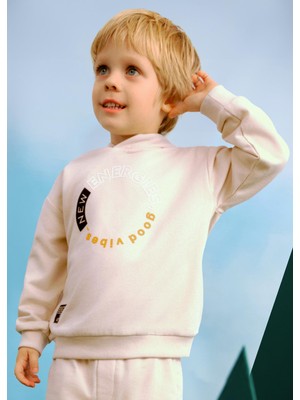 Mayoral Erkek Çocuk Kapşonlu Sweatshirt Bej