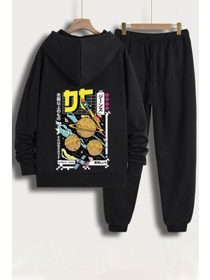 Uygun Tarz Unisex Tokoyaki Baskılı Eşofman Takımı