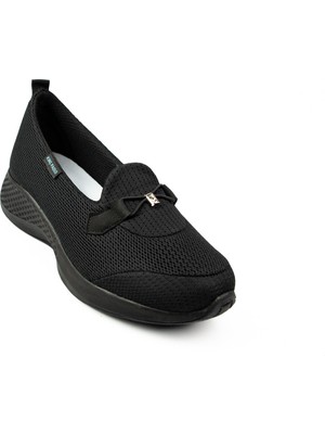 King Paolo 5034 Krakers Siyah Fiyonklu Günlük Kadın Ayakkabı