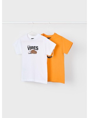 Mayoral Erkek Çocuk İkili Tshirt Set Turuncu