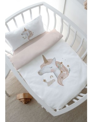 Tuğba Kuğu Anne Yanı Beşik Nevresim Takımı (60X100) - Royal Series - Unicorn Dream