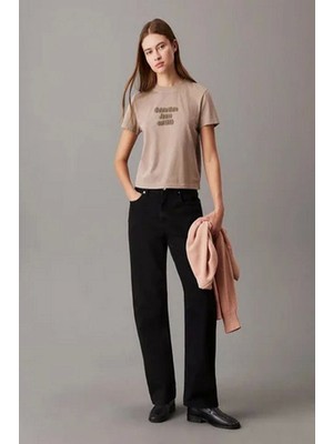 Calvin Klein Washed Puff Prınt Baby Tee