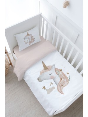 Tuğba Kuğu Bebek Boy Nevresim Takımı (100X150) - Royal Series - Unicorn Dream