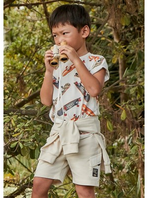 Mayoral Erkek Çocuk Cepli Penye Şort Bej