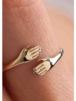 Bayar Gold 14 Ayar Altın Hugging Yüzük