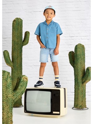 Mayoral Erkek Çocuk Kot Şort Mavi