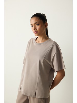Penti Vizon Bisiklet Yaka Dikiş Detaylı T-Shirt