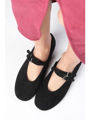 Mio Gusto Daria Siyah Renk  Atkılı Kadın Babet