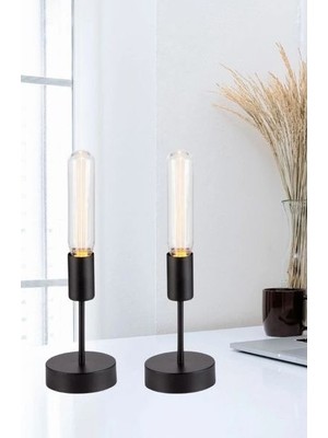 Yıldız Home Rustik Abajur 2.li Siyah